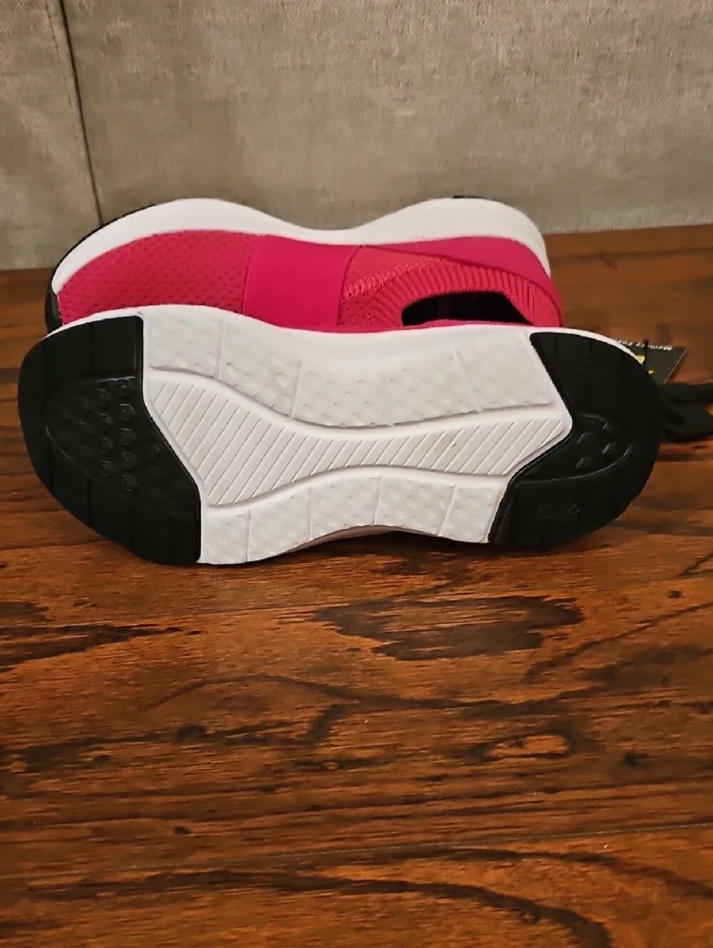 Athletic Works Women's Slip-On Sneakers in Bright Pink with White Sole